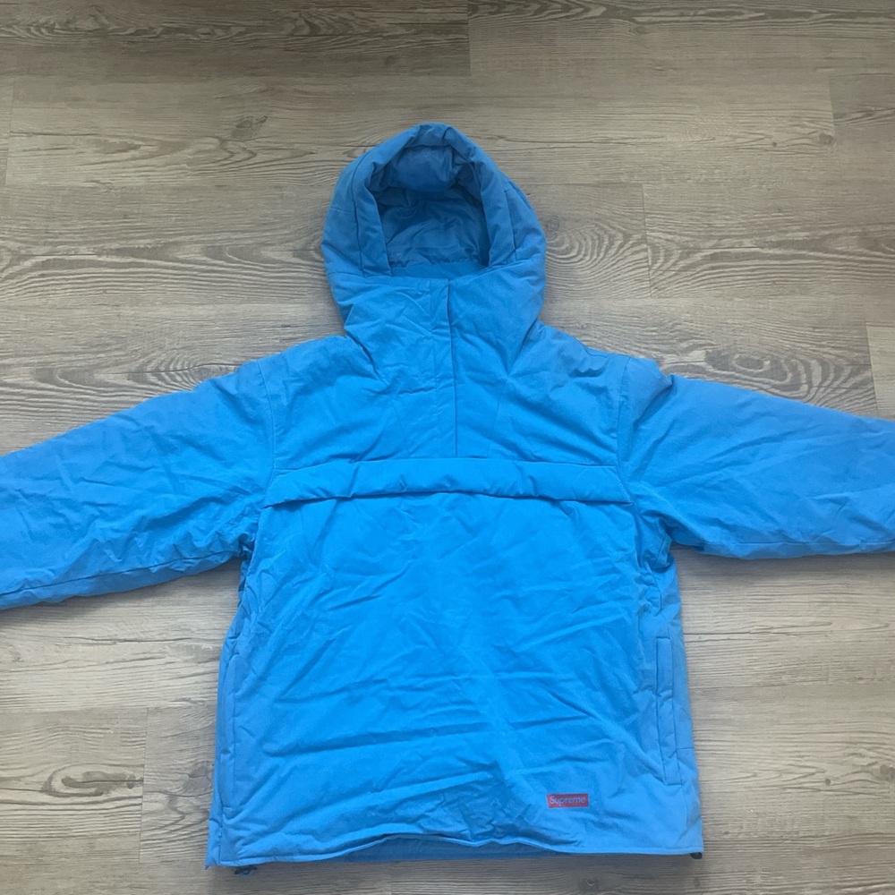 Supreme Blue Puffer Jacket with Hood